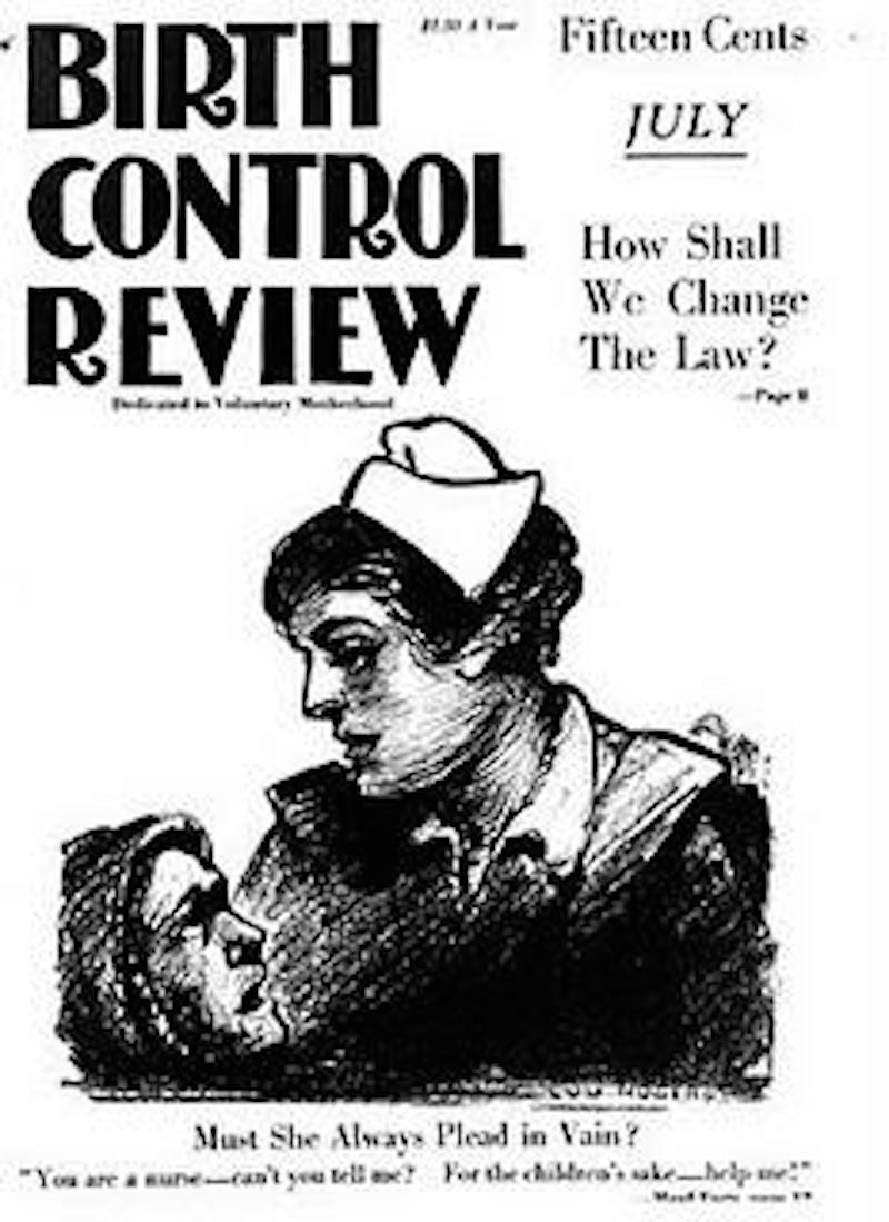 The caption of the Birth Control Review cartoon reads, “Must She Always Plead In Vain?”/Image via New Man Rhetoric.